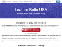 Tablet Screenshot of leatherbeltsusa.com